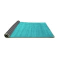 thumbnail image 2 of Ahgly Company Indoor Square Abstract Turquoise Blue Contemporary Area Rugs, 4' Square, 2 of 4