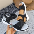 thumbnail image 5 of WMTBSRSW Womens Wedge Platform Sandals Espadrille Heels Round Open Toe Buckle Ankle Strap Summer Shoes, 5 of 9