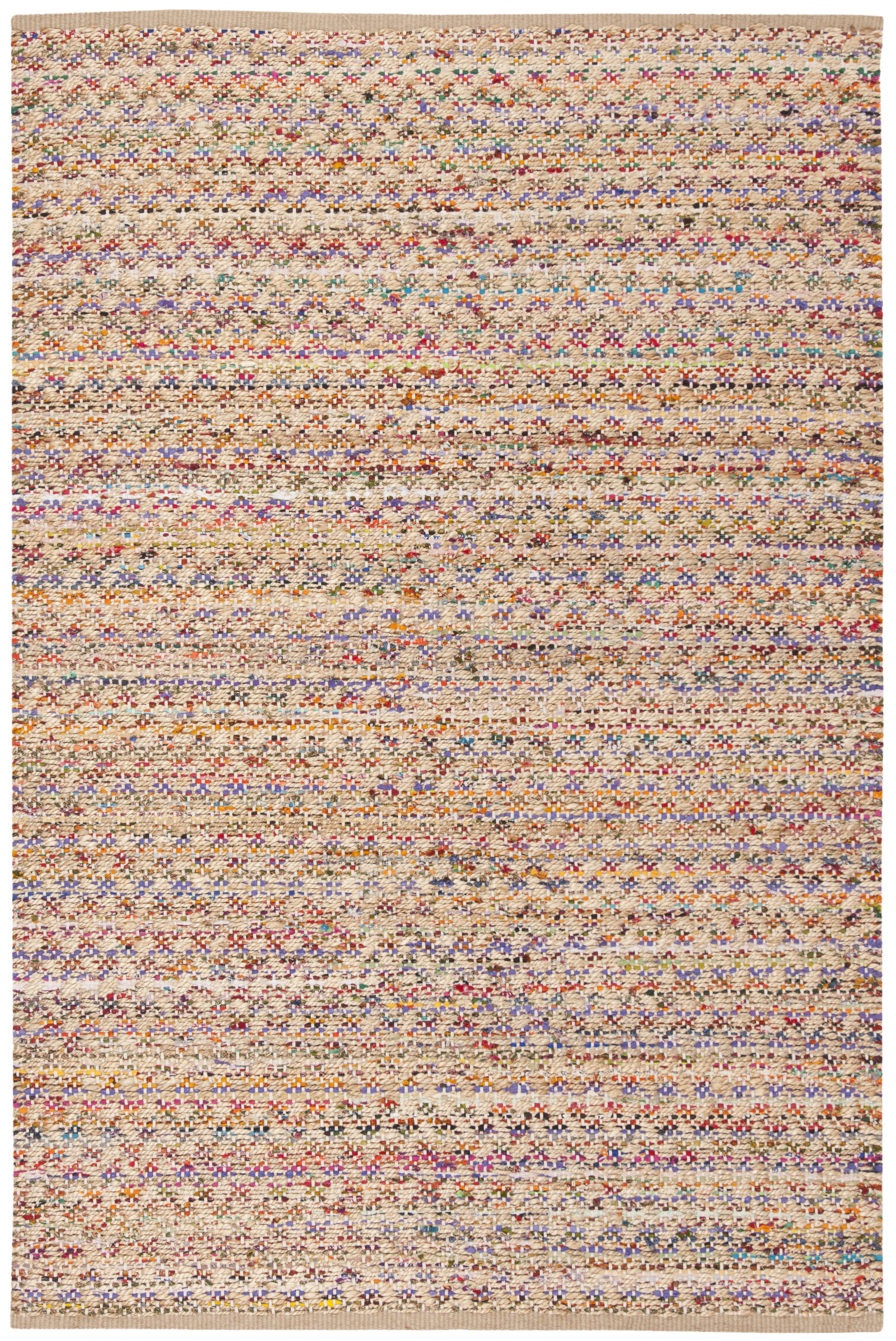 SAFAVIEH Cape Cod Phylliss Geometric Area Rug, Red/Natural, 6' x 9'
