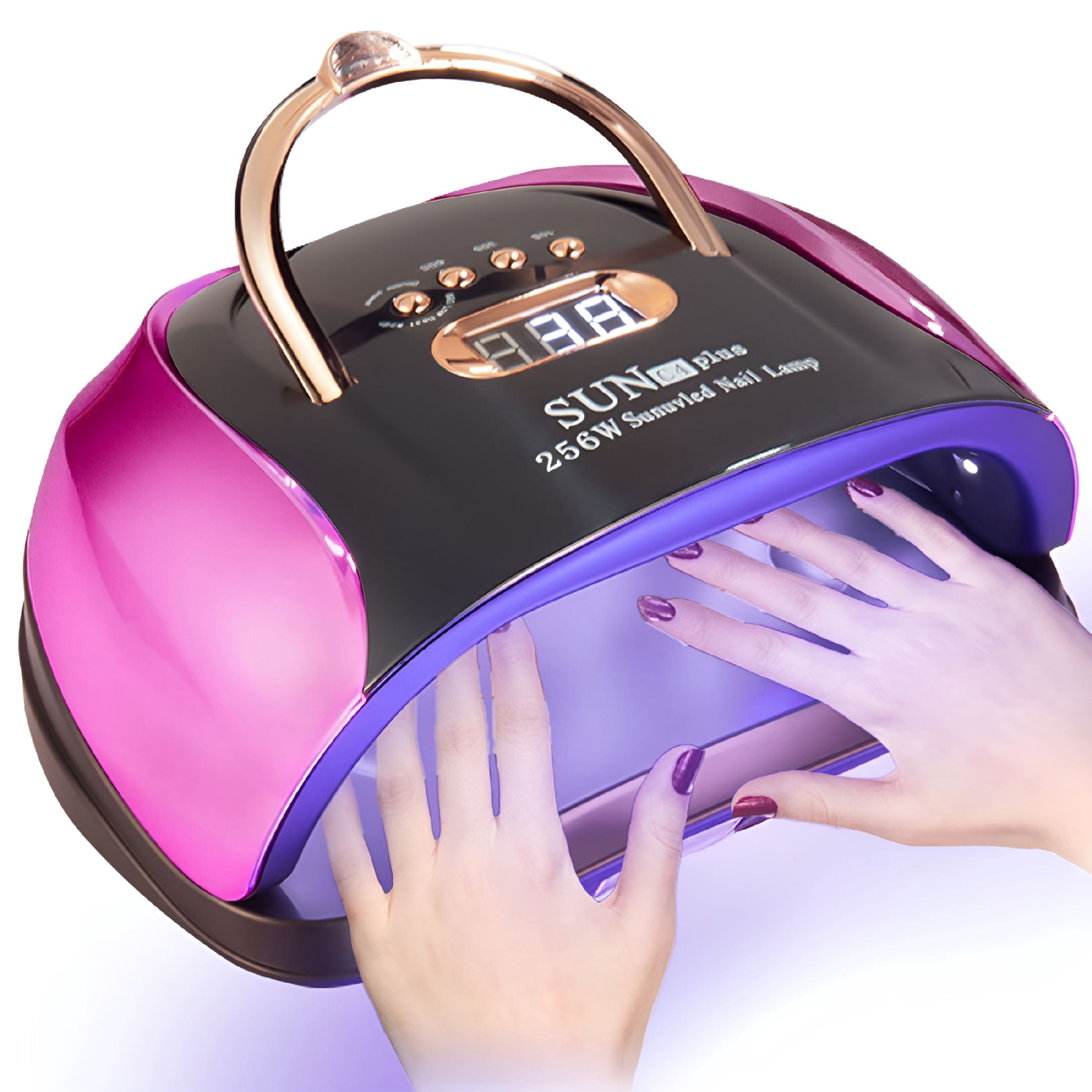 HIBIBUD 2026 New Uv Led Nail Lamp, 256W Led Nail Dryer for Gel Polish with Automatic Sensor/4 Timer Setting, for Fingernail and Toenail Nail