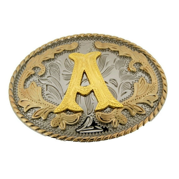 Initial Letter " A" Belt Buckle Monogram Middle Initial Alphabet Western Cowoy Cowgirl Unisex Men Women Rodeo Costume New Style