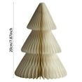thumbnail image 2 of Handmade Folded Paper Decor Pleated Texture 3D Conical Shape Lightweight Sturdy Home Tabletop Mantel Shelf Holiday Party Display, 2 of 4