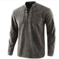 thumbnail image 1 of Túnica Medieval de Halloween para hombre, camisa romana renacentista con cordones, disfraz de pirata, vestido de carnaval, 1 of 5
