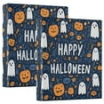 thumbnail image 2 of Pumpkins and Ghosts Elements 3 Ring Hardcover Binders 1.5in Round Rings for Letter-Size Folder Paper Organizer Pockets for Office Student Recipe, 2 of 9
