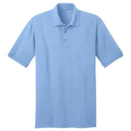 Mens Bamboo Charcoal Polo - Port & Company Men's Comfortable Knit Collar Polo Jersey