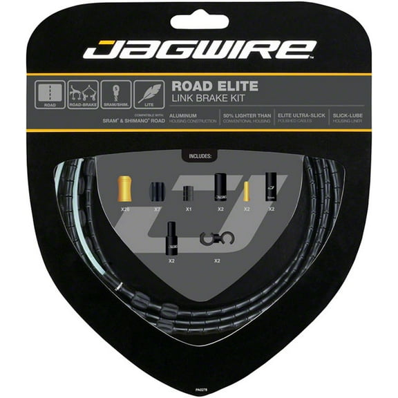 Jagwire Road Elite Link Brake Cable Kit SRAM Shimano Ultra-Slick Black