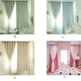 thumbnail image 5 of Star Curtains, Kids Blackout Curtains for Girls Bedroom Double Layer Tulle Overlay Ombre Drapes Sparkle Star Cutout Room Darkening Curtains, Grommet Top, 78"x40" Blue, 5 of 5