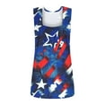 thumbnail image 4 of Wlylongift Summer Tops for Women Sleeveless Square Neck American Flag Girs T shirt Loose Fit Casual Tank Tunic Blouse, 4 of 5