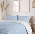 thumbnail image 6 of Ambesonne Geometric Duvet Cover Sets, Tiny Squares Lattice Art, 2-King, Sea Blue and White, 6 of 7