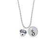 thumbnail image 2 of Delight Jewelry Fimo Clay Puppy Dog Silvertone Script Initial Disc - S - Charm Necklace, 20"+3", 2 of 4