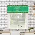 thumbnail image 4 of Valance for Windows Semi Sheer Valances for Living Room Bathroom Bedroom, Happy St. Patrick''s Day Shamrock Tile Pattern Background Kitchen Window Valance Rod Pocket Valance Curtains 54x18 Inches, 4 of 5