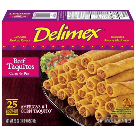 DeliMex Beef 25 Ct Taquitos, 25 Oz