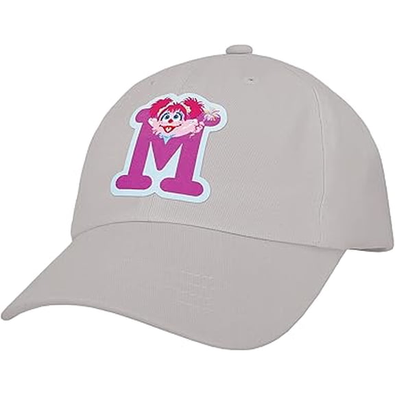 Sesame Street Elmo & Abby Kids Toddler Cap with Initial, Toddler Boys Hat, Youth Girl Baseball Cap, Cute Toddler Baseball Cap