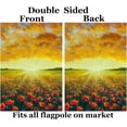 thumbnail image 2 of Spring Summer Red Poppy Flower Oil Painting Sunrise Floral Flowers Field Garden Yard Flag 12"x 18" Double Sided Polyester Welcome House Flag Banners for Patio Lawn Outdoor Home Decor, 2 of 6