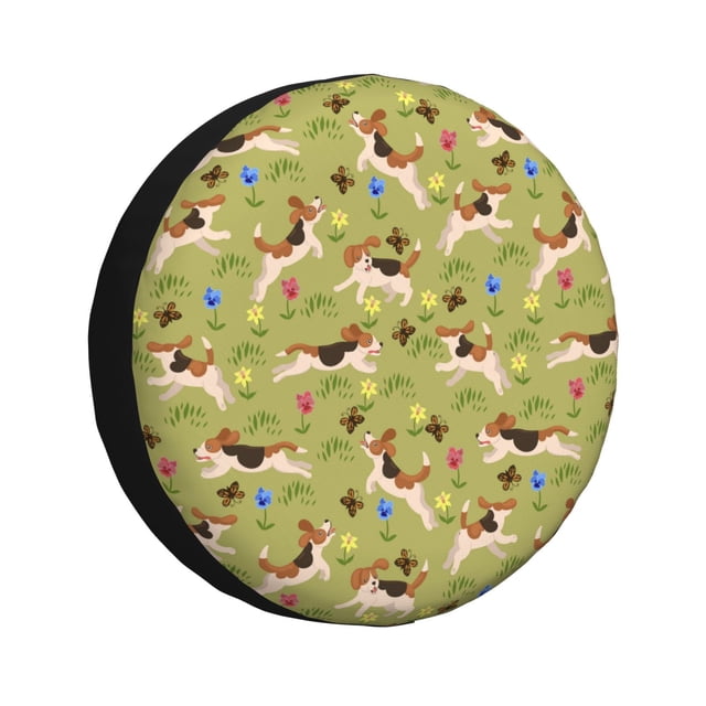 Balery Running Beagle Cubiertas para Neumáticos - Protector Resistente para Neumáticos de Camioneta, SUV, Remolque, Camper y RV-16 inch