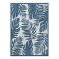 thumbnail image 2 of World Rug Gallery Floral Leaves Textured Flat Weave Indoor/Outdoor Area Rug - NAVY 5' X 7', 2 of 9