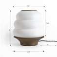 thumbnail image 3 of JONATHAN Y Honey Pot 12" Minimalist Classic Plant-Based PLA 3D Printed Dimmable LED Table Lamp, White/Brown, USA1001C, 3 of 9
