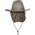 thumbnail image 3 of Tropic Hats Summer Wide Brim Mesh Safari/Outback W/Neck Flap & Snap Up Sides - Tan XXXL, 3 of 5