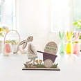 thumbnail image 5 of CoreLiving Easter Table Decorations Wooden Bunny Rabbit Sign Farmhouse Spring Decor for Indoor Home Mantel Tiered Tray Office Party Centerpiece Rustic Decor, 5 of 7