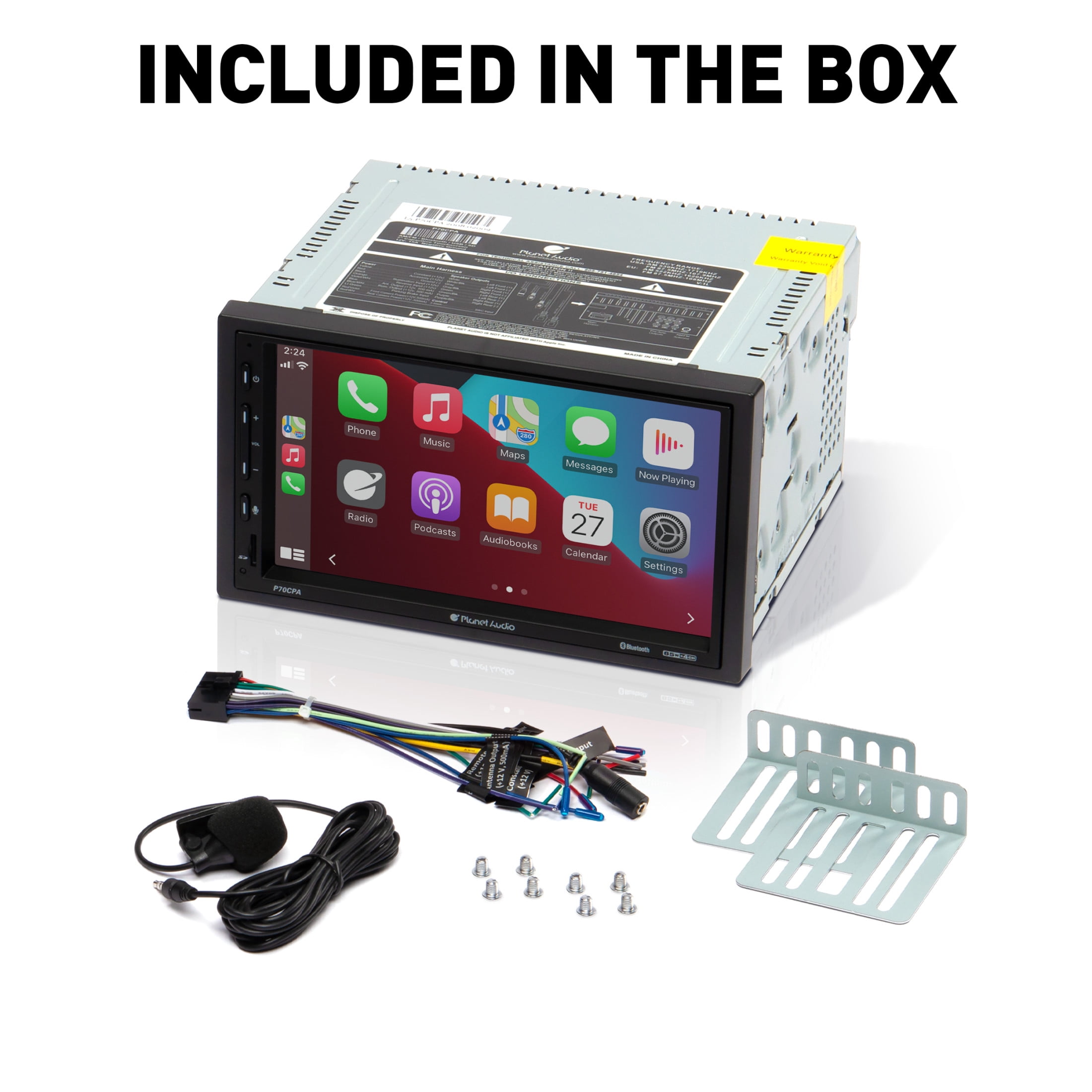 Planet Audio P70CPA Car Stereo - Apple CarPlay, Android Auto
