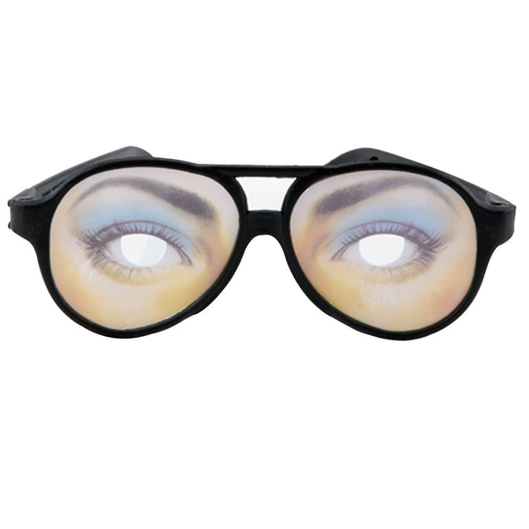 Ludlz Joke Funny Fake Eyes Disguise Glasses for Masquerade Halloween  Costume Party 