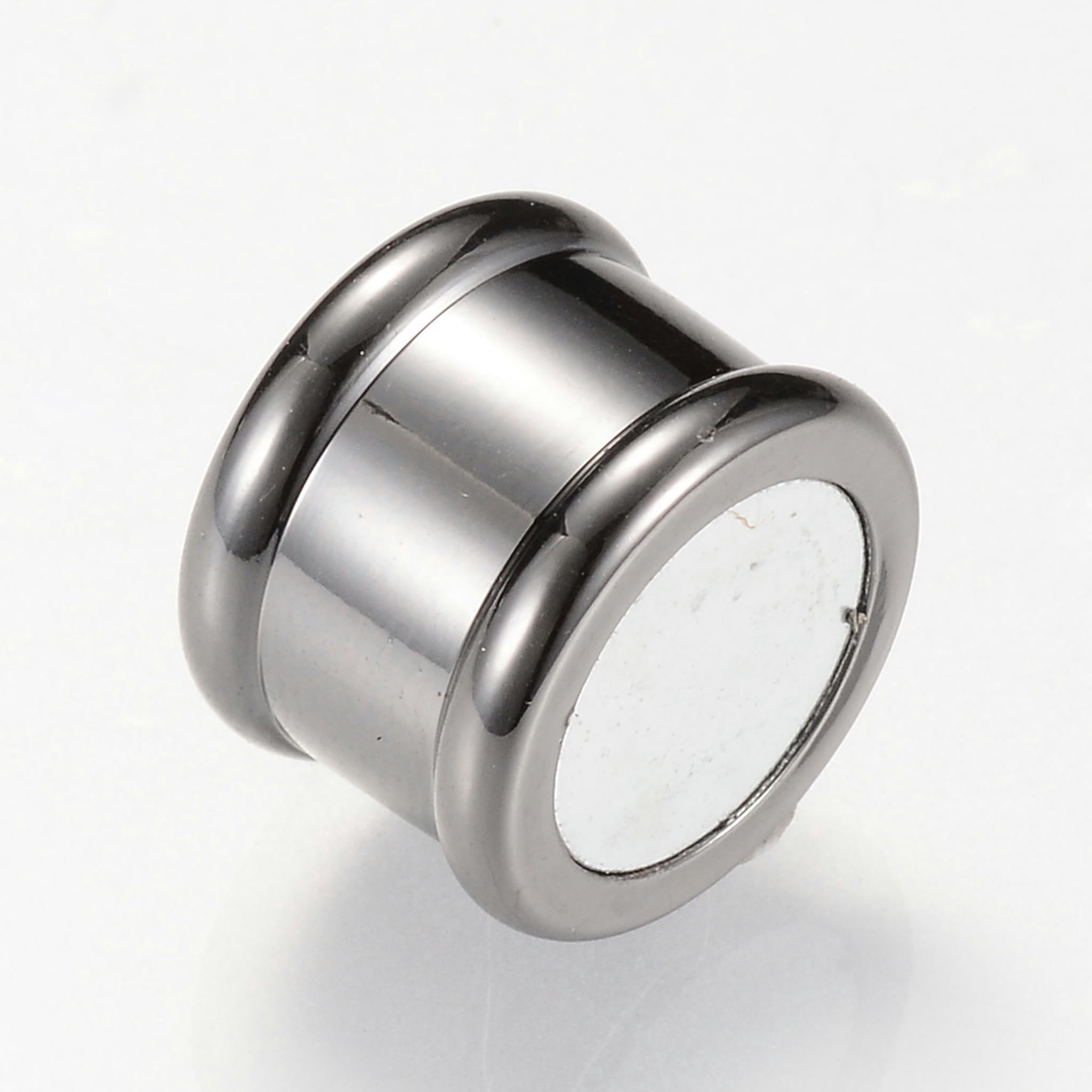 U8MO 20 Sets Column Brass Magnetic Clasps Glue-In Cord Ends Closure Findings 21x14mm-Gunmetal