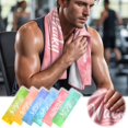 thumbnail image 2 of Leeye Cooling Towel Instant Chill Microfiber Sports Gym Workout Breathable Soft Cloth Yoga Running Fitness Camping Travel Orange for Outdoor, 2 of 7