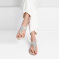 thumbnail image 4 of Sandalia DREAM PAIRS SPPARKLY Plateada con Tiras Elásticas 5.5, 4 of 7