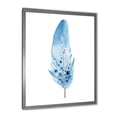 thumbnail image 2 of Designart 'Abstract Blue Boho Feathers' Bohemian & Eclectic Framed Art Print, 2 of 4