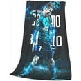 thumbnail image 3 of #7 Ronaldo Ultra-Soft Micro Travel Fleece Plush Blankets for Home Bed Couch Livingroom, Black, 3 of 8