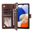 thumbnail image 6 of Dteck Case for Samsung Galaxy A26 5G with Card Slots,Magnetic Closure Leather Zipper Wallet Case Durable Flip Folio Kickstand Full Body Portection Cover Wrist Strap for Galaxy A15,Coffee, 6 of 7