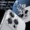 thumbnail image 3 of JETech Camera Lens Protector for iPhone 14 Pro 6.1-Inch and iPhone 14 Pro Max 6.7-Inch, Full Coverage 9H Tempered Glass Ring Cover, Matte Metal Plate, Case Friendly, 1-Pack (Silver), 3 of 7