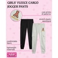 thumbnail image 6 of Real Love Girls' Sweatpants - 2 Pack Soft Fleece Casual Jogger and Cargo Pants for Girls (7-16), 6 of 7