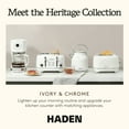 thumbnail image 6 of Haden Heritage 1.7 Liter Electric Kettle with 2 Slice Bread Toaster, White, 6 of 10