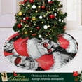 thumbnail image 6 of FMSHPON Snowflake Santa Xmas Tree Xmas Christmas Tree Skirt Stand Mat for Holiday Party Decoration Indoor Outdoor 48 inches, 6 of 6
