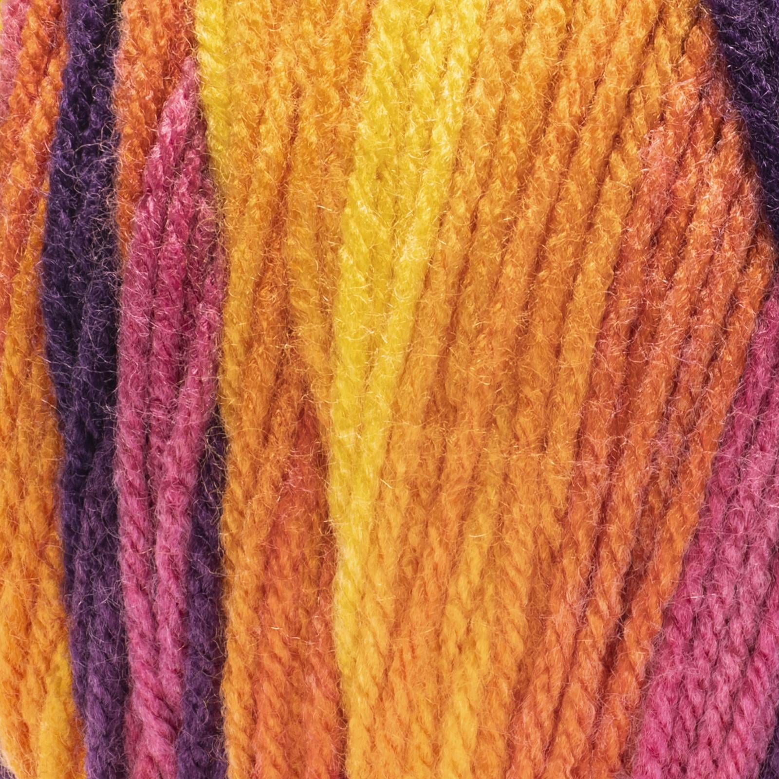 Red Heart® Super Saver Ombre™ #4 Worsted (Medium) Acrylic Yarn, Sunset 10oz/283g 482 Yards (2 Pack)