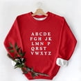 thumbnail image 2 of Hxshgdsn Womens Valentines Sweatshirt Cute Heart Graghic Crew Neck T Shirt Fleece Warm Tops Red 6 S, 2 of 5