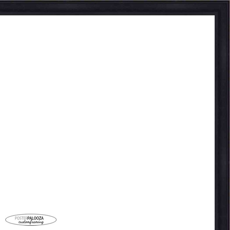 22x32 Contemporary Antique Silver Wood Picture Frame - UV Acrylic, Foam
