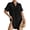 Black, variant on Women Swimsuit Cover-ups Button Down Shirt Dress Summer Tops Bathing Suit Coverup