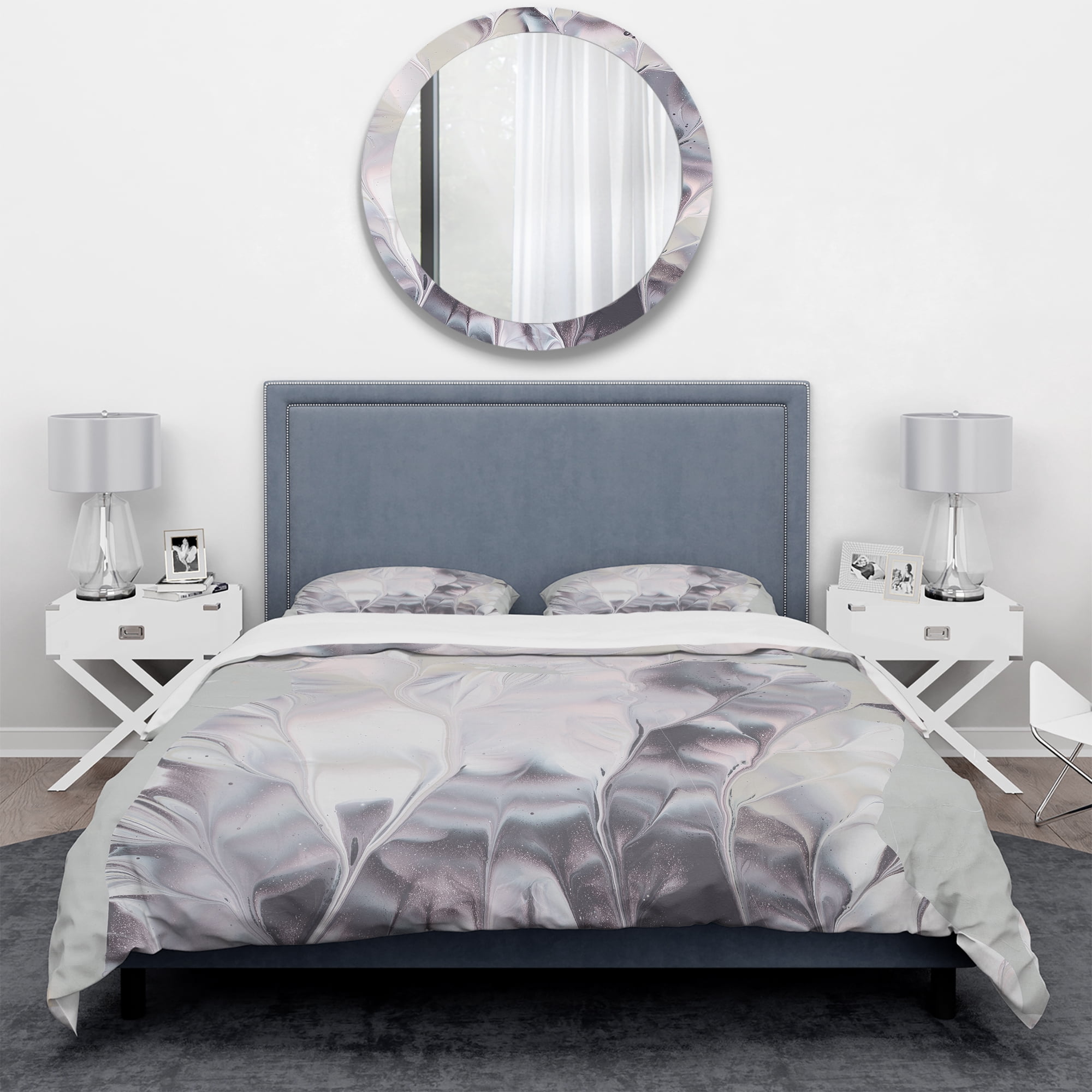 Designart 'Light and Shadow I' Geometric Duvet Cover Set