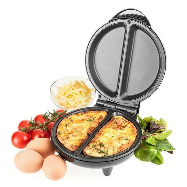 Machine à Pizza Électrique 850W Professionnelle Antiadhésive Chauffage Uniforme Machine à Pizza Électrique de Comptoir Compacte pour Omelette Gâteau BBQ