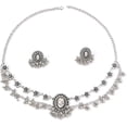 thumbnail image 6 of Vintage Cubic Zirconia Earrings Bohemian Flower Layered Pendant Necklace Jewellery Set for Women Tassel Beaded Boho Wedding Cocktail Party Birthday Christmas Anniversary Unique Jewelry Gifts, 6 of 11