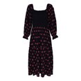 thumbnail image 3 of Vestido Vestido ajustado de algodón con mangas abullonadas para mujer, estilo sexy, sin espalda, holgado, traje diario Kuymtek Negro T S para Mujer, 3 of 9