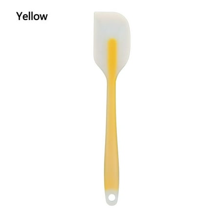 

Pastry Heat-Resistant Non Stick Smoother Cream Baking Scraper Butter Spatula Cutter Tools Scraper Silicone YELLOW