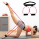 thumbnail image 4 of Hip Resistance Belt For Glute Leg Workout Adjustable Waist Bands With Foot Loops For Strength Training Squats Kickbacks Home Gym Fitness Equipment, 4 of 5