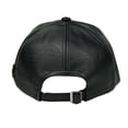 thumbnail image 5 of FREEBIRD99 Men's Faux Leather Adjustable Winter Warm Baseball Cap Dad Hat - Black, 5 of 5
