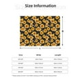 thumbnail image 5 of Yiaed Black Marble Pattern Sunflower Print Blanket Throw Blanket Soft Cozy Flannel Blanket for Home Bed Sofa Couch Chair-60"x50", 5 of 6