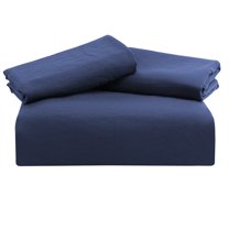 Unique Bargains 100% Microfiber Soft 3 Pieces Duvet Cover Set King Navy Blue