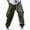 Army Green, variant on Pisexur Men's Pants Multi Pockets Drawstring Cargo Pants Solid Color Elastic Waist Athletic Hiking Pants Casual Baggy Straight Leg Sweatpants Loose Oversized Elastic Bottom Work Pants M-3XL
