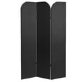 thumbnail image 2 of 6 ft. Modern Arch Velvet Room Divider Black 3 Panel, 2 of 7
